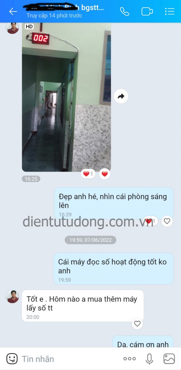 Đánh giá của anh Bích về máy bấm số thứ tự tại Khánh Hòa