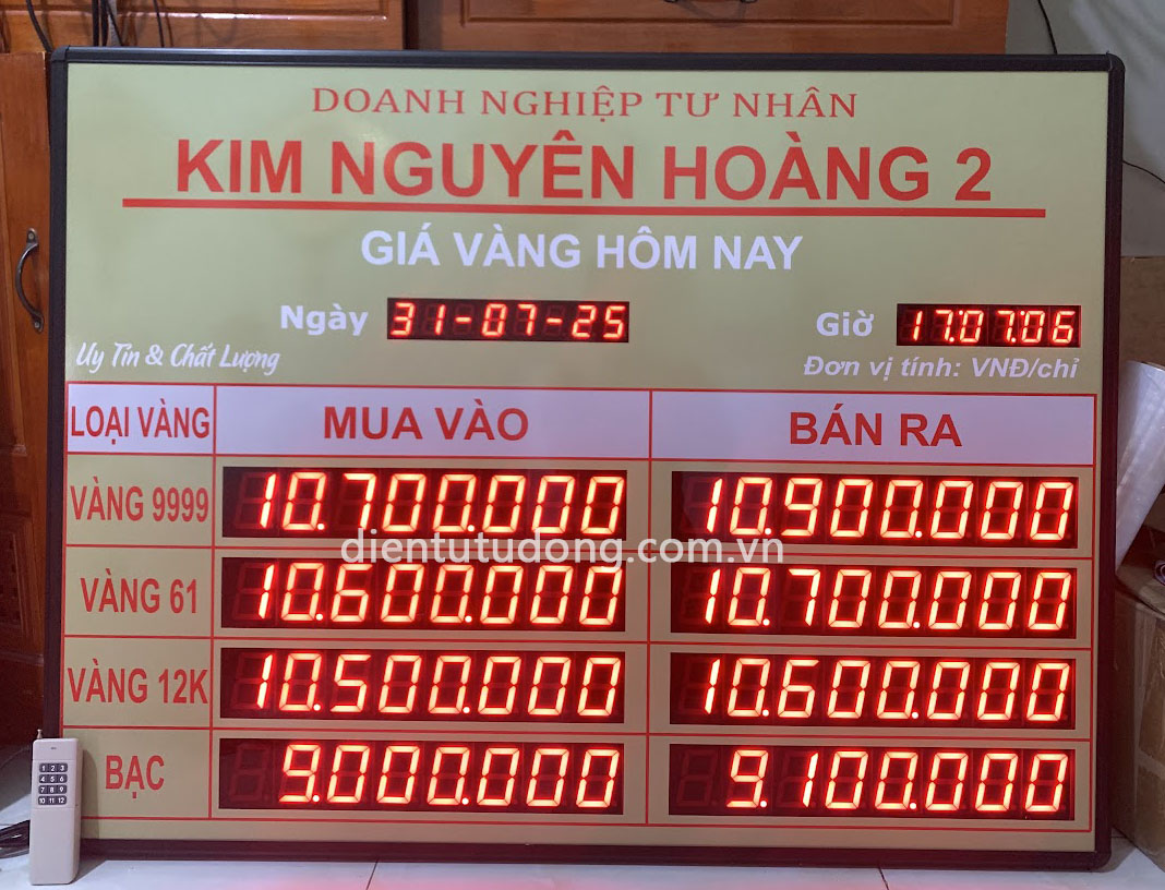 Bảng giá vàng 