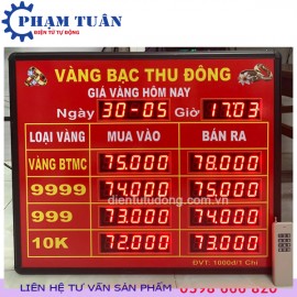 BẢNG LED TỶ GIÁ VÀNG ĐIỆN TỬ 600MM X 500MM
