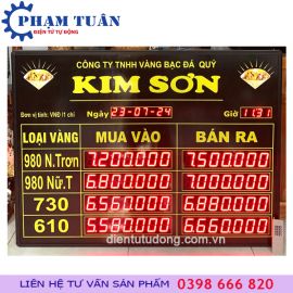 BẢNG LED HIỂN THỊ THÔNG TIN TỶ GIÁ VÀNG ĐIỆN TỬ 1070MM X 880MM