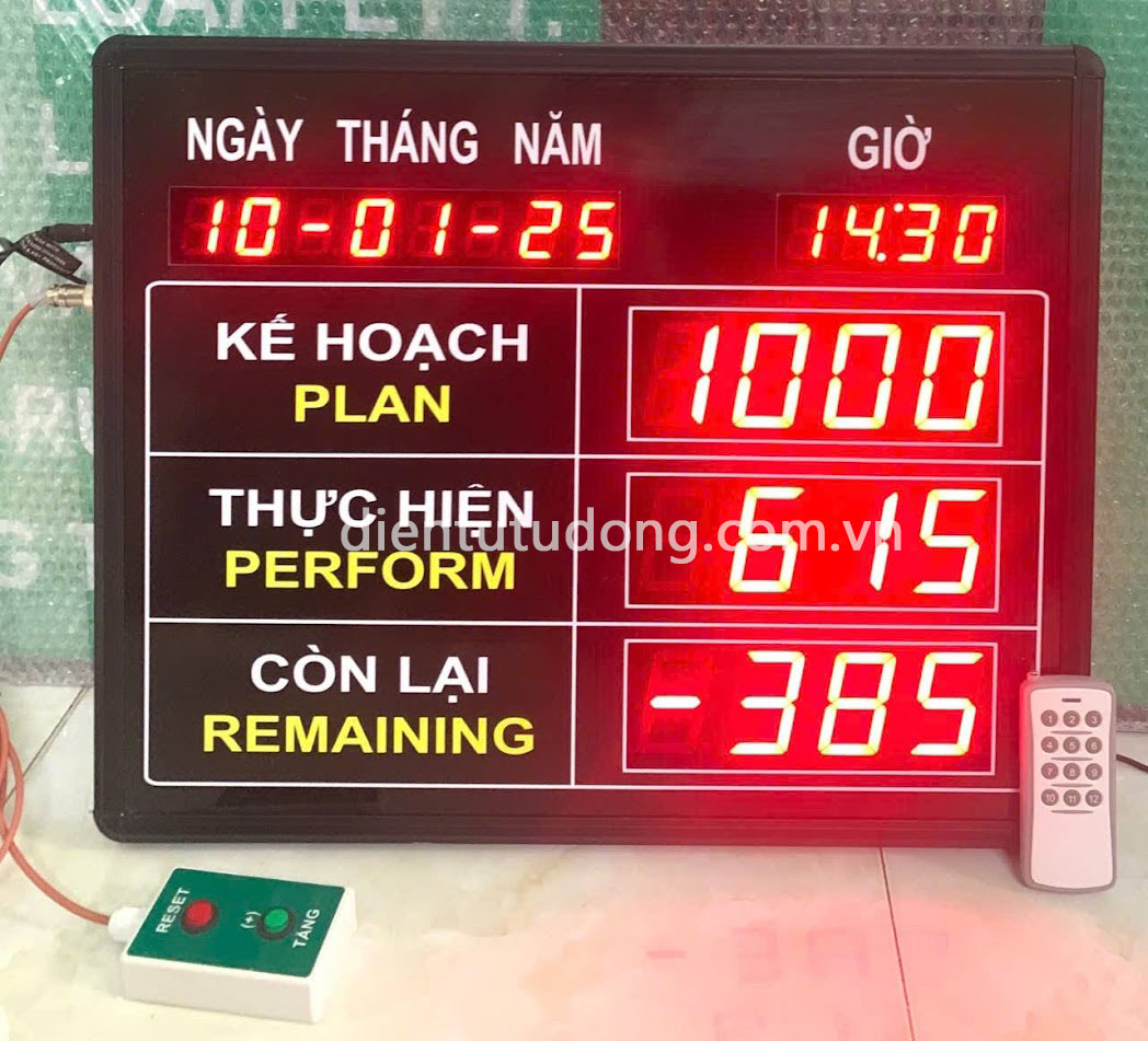 Bảng LED năng suất ngày, tháng, năm , giờ