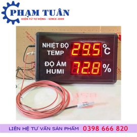 Bảng LED hiển thị nhiệt độ độ ẩm 400 x 250mm RS485
