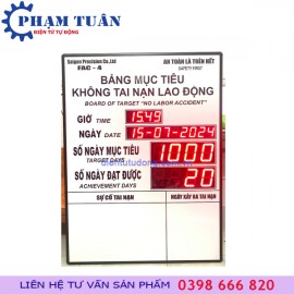 Bảng mục tiêu không tai nạn lao động 900mm x 1200mm