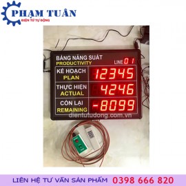 BẢNG LED HIỂN THỊ NĂNG SUẤT ĐIỆN TỬ 520MM X 400MM-PHẦM MỀM THEO DÕI SẢN LƯỢNG SẢN XUẤT TẠI NHÀ MÁY