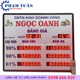 BẢNG GIÁ VÀNG 730mm x 600mm