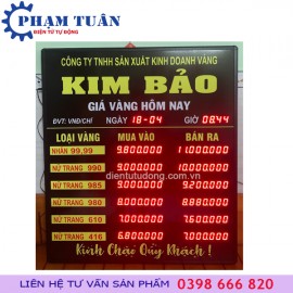 BẢNG GIÁ VÀNG HÔM NAY 890mm x 1000mm
