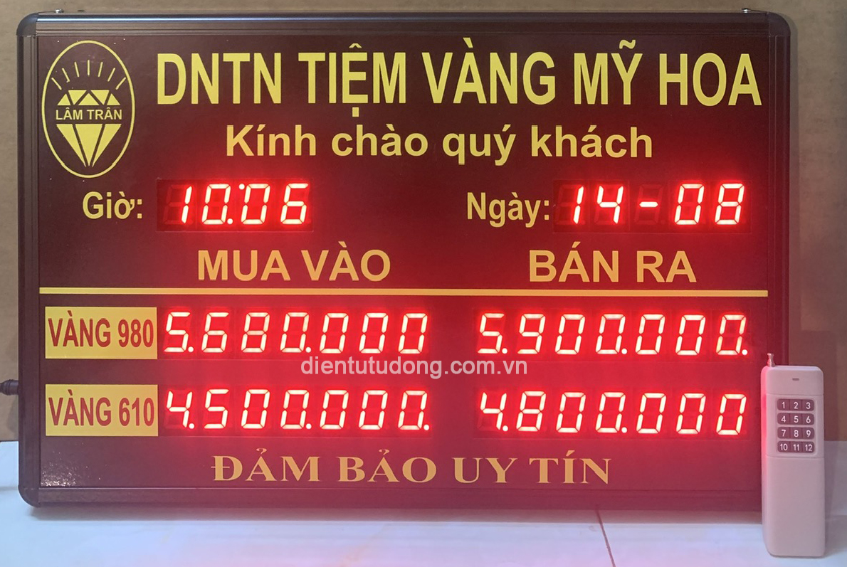 Bảng giá vàng 390mm x 600mm tại Bình Thuận