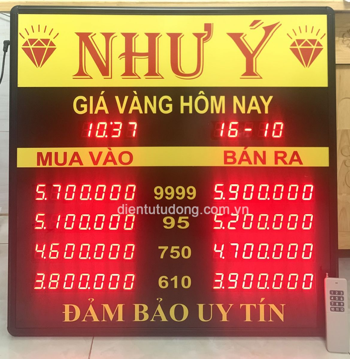 Bảng giá vàng 680x680mm tại Bình Thạnh , Hồ Chí Minh