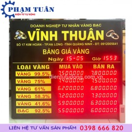 BẢNG GIÁ VÀNG 900mm x 800mm