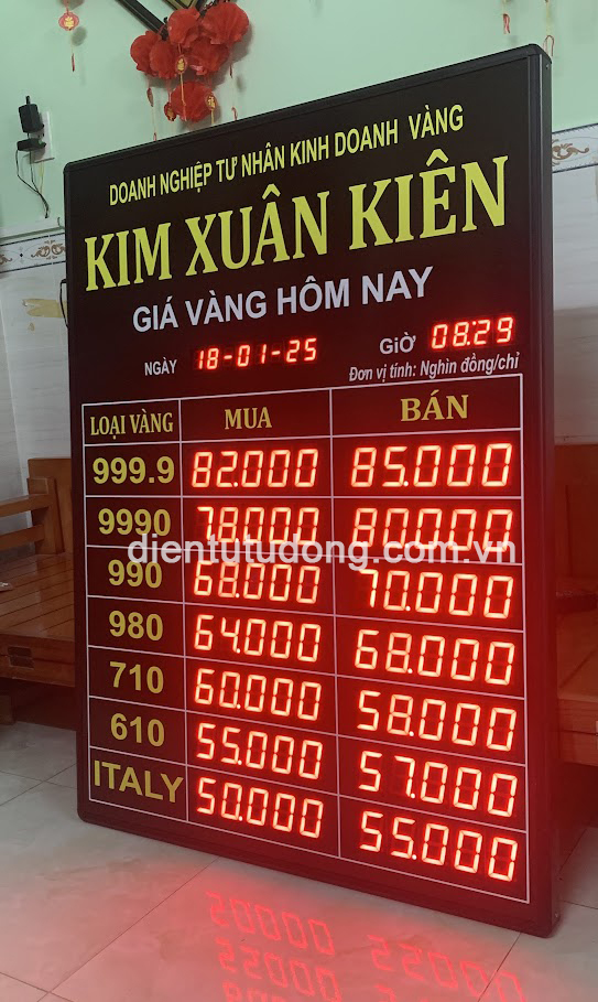 bang giá vàng hôm nay