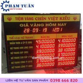 BẢNG HIỂN THỊ ĐIỆN TỬ THÔNG TIN TỶ GIÁ VÀNG