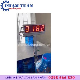 Bộ đếm số lượng bình nước 20kg trên băng chuyền- đơn hàng chị Bảo Nghi tại Hồ Chí Minh