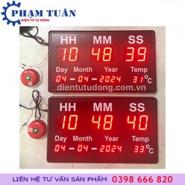 Đồng hồ led điện tử treo tường cỡ lớn hiển thị thời gian, nhiệt độ- đơn hàng  tại Đà Nẵng