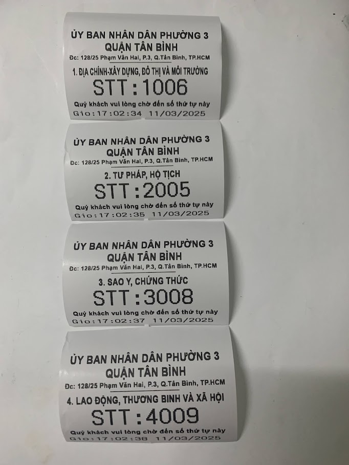 mẫu in số thứ tự cho hành chính công